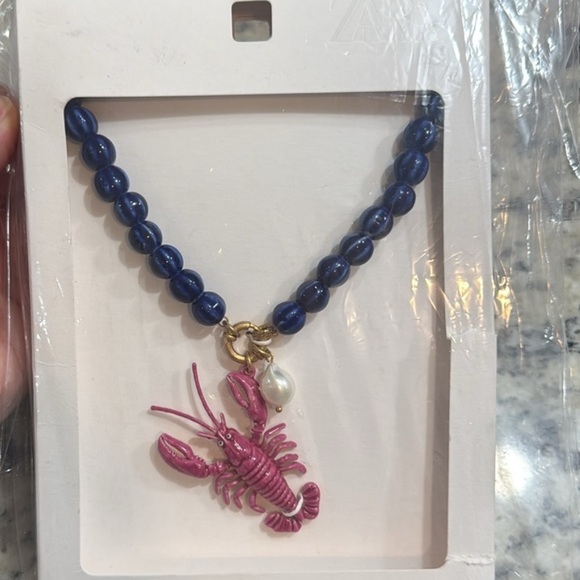 Zara NWT beaded lobster pendant necklace 1011/053 - Picture 4 of 6
